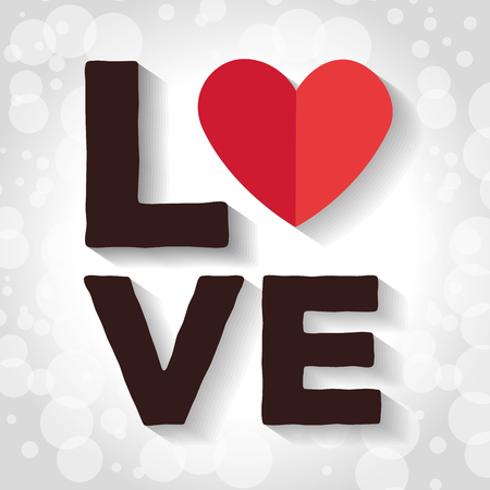 happy valentines day with love text Calligraphic love lettering vector illustration graphic designのイラスト素材