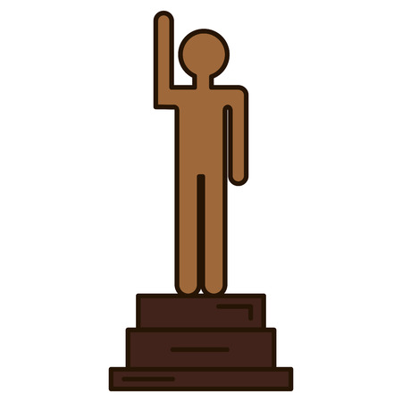 Male human figure silhouette vector illustration designのイラスト素材