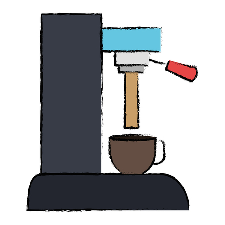 coffee machine isolated icon vector illustration designのイラスト素材
