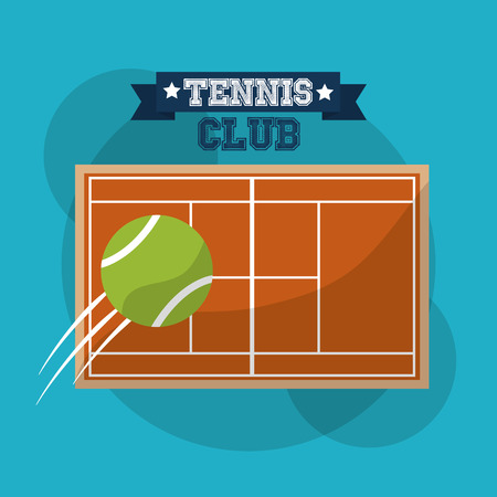 tennis club court speed ball sport banner vector illustrationのイラスト素材