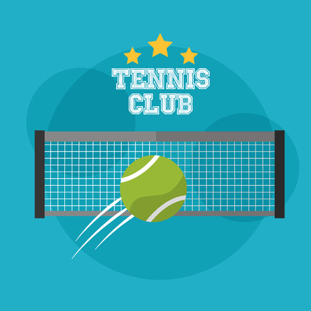 tennis club grid and speed ball sport emblem vector illustrationのイラスト素材