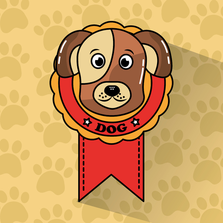 pet dog winner medal award vector illustrationのイラスト素材
