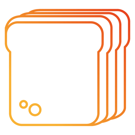 bread toast isolated icon vector illustration designのイラスト素材