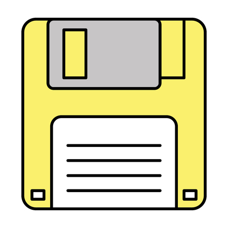 Floppy disk icon data backup retro vector illustrationのイラスト素材