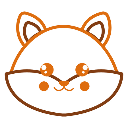 Cute and tender fox head character vector illustration designのイラスト素材