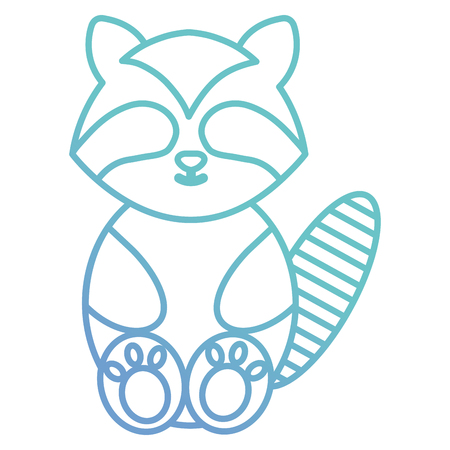 Cute and tender raccoon character vector illustration designのイラスト素材