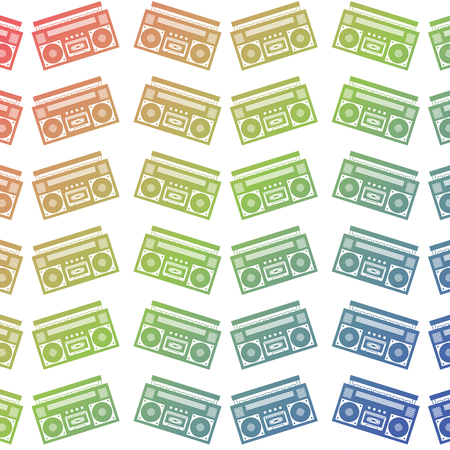 seamless pattern mouth tongue out rock and roll retro vector illustrationのイラスト素材