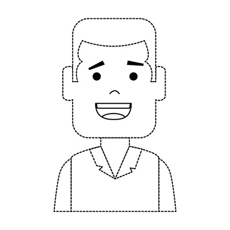 young man avatar character vector illustration designのイラスト素材
