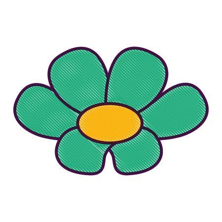 flower natural decoration ornament spring icon vector illustrationのイラスト素材