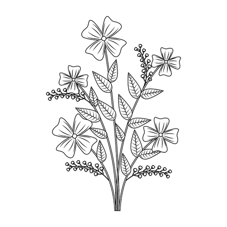 cute floral decoration icon vector illustration designのイラスト素材