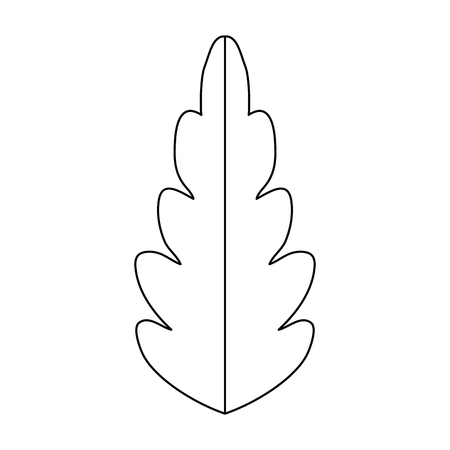 cute leafs decorative icon vector illustration designのイラスト素材