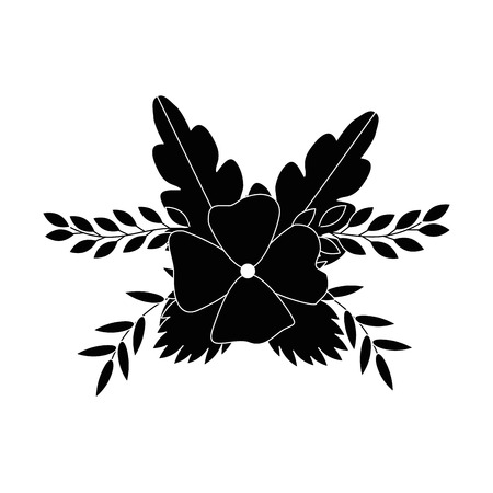 cute floral decoration icon vector illustration designのイラスト素材