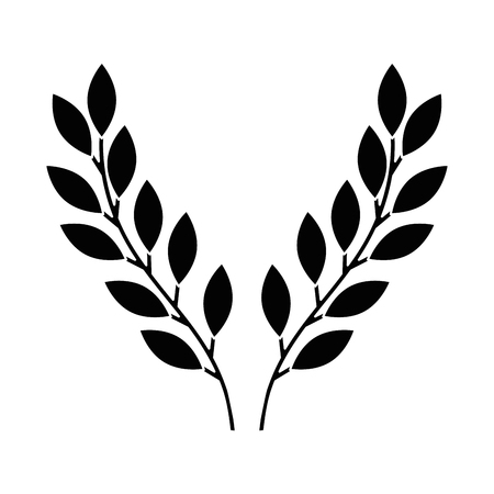 cute leafs decorative icon vector illustration designのイラスト素材