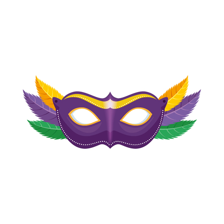 carnival mask with feathers vector illustration designのイラスト素材