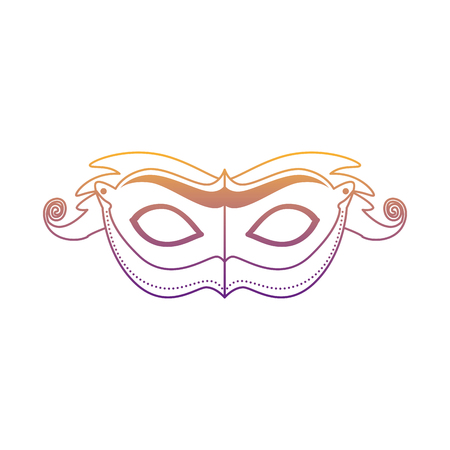 carnival mask with feathers vector illustration designのイラスト素材