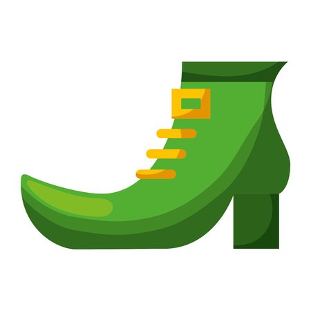 green shoe boot of leprechaun vector illustrationのイラスト素材
