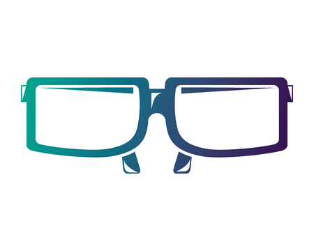 Glass 3d accessory vision optical icon vector illustration degraded color designのイラスト素材