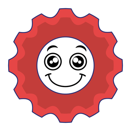 gears machine kawaii character vector illustration designのイラスト素材