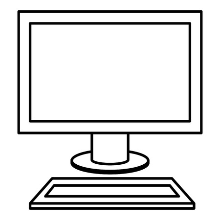desktop computer isolated icon vector illustration designのイラスト素材