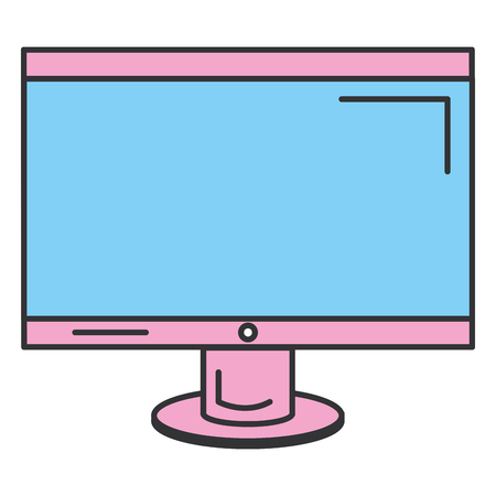 Monitor computer isolated icon vector illustration designのイラスト素材