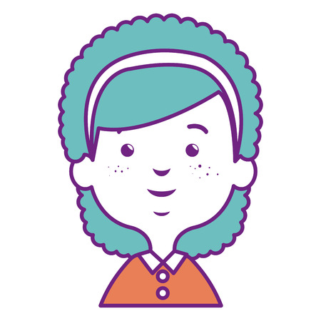 Cute little girl vector illustration designのイラスト素材