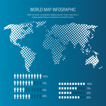 world planet infographic icons vector illustration designのイラスト素材