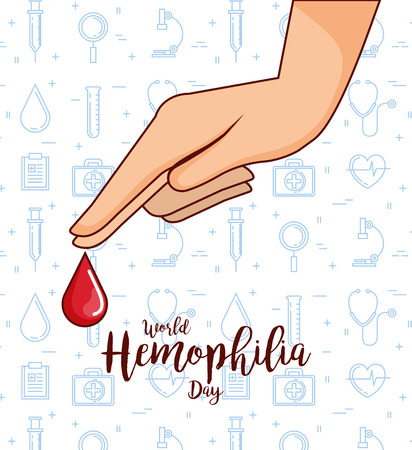 world hemophilia day icons vector illustration designのイラスト素材