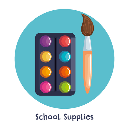 school supplies set icons vector illustration designのイラスト素材