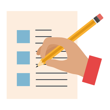 paper document with hand writen vector illustration designのイラスト素材