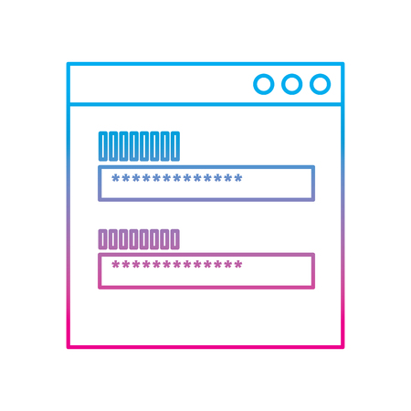 password access security icon protection of user data vector illustration degraded line color imageのイラスト素材