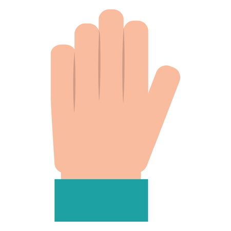 hand palm showing five finger stop vector illustrationのイラスト素材