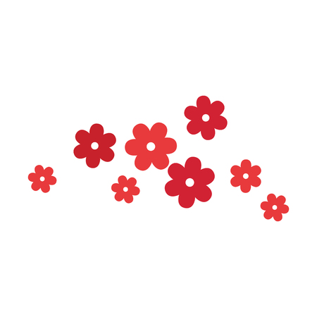 Flowers of garden floral decoration vector illustration designのイラスト素材