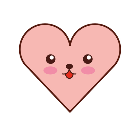 heart love character vector illustration designのイラスト素材