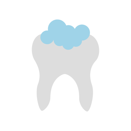 Human tooth with toothpaste vector illustration designのイラスト素材