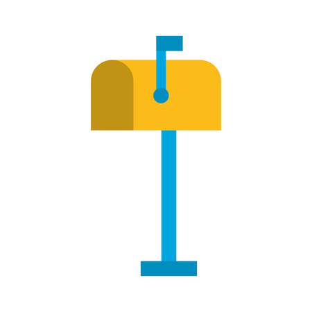 mailbox wooden isolated icon vector illustration designのイラスト素材