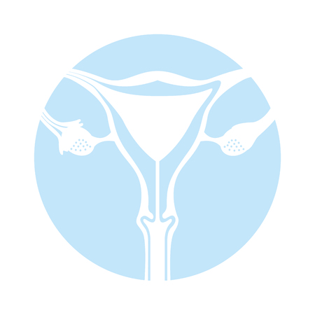 Female reproductive organ icon vector illustration designのイラスト素材