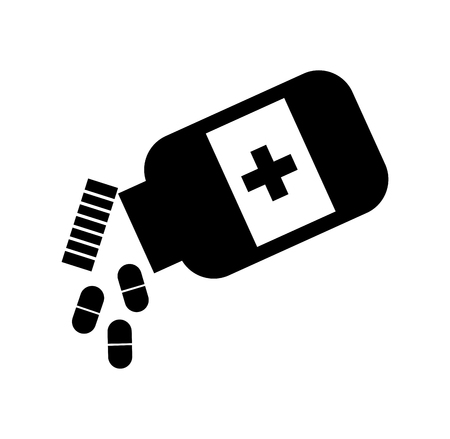 bottle drug isolated icon vector illustration designのイラスト素材