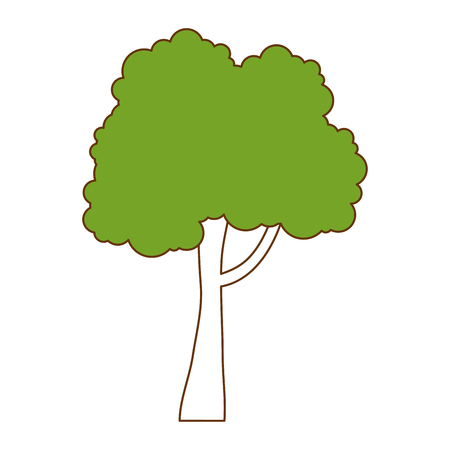Flat tree plant isolated icon vector illustration designのイラスト素材