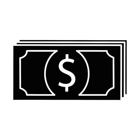 Bill dollar money icon vector illustration design.のイラスト素材