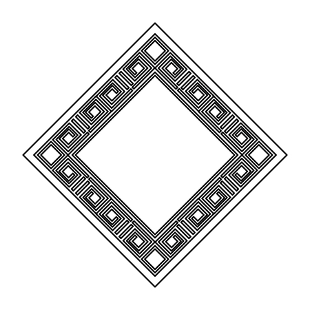 diamond geometric frame icon vector illustration designのイラスト素材