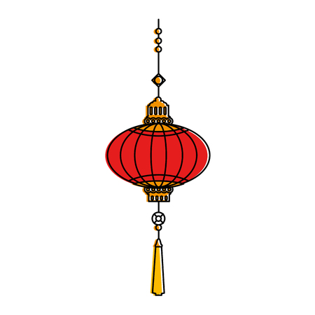 chinese lamp hanging icon vector illustration designのイラスト素材