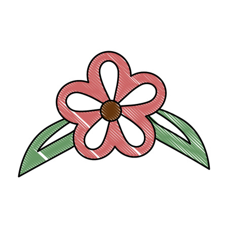 beautiful flower isolated icon vector illustration designのイラスト素材