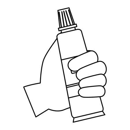 Hand with medical cream isolated icon vector illustration design.のイラスト素材