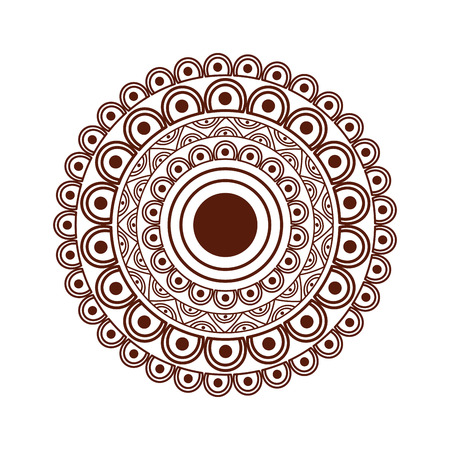 Ornamental round floral mandala ethnic abstract decoration vector illustrationのイラスト素材