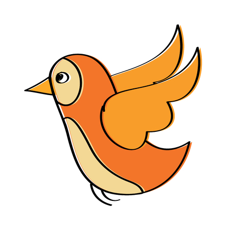 flying bird wild life natural animal vector illustrationのイラスト素材