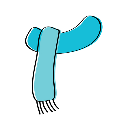 winter clothes scarf warm accessory vector illustrationのイラスト素材