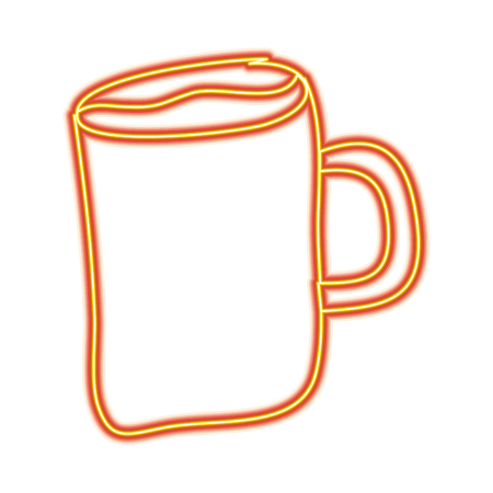 cartoon coffee mug drink beverage vector illustrationのイラスト素材
