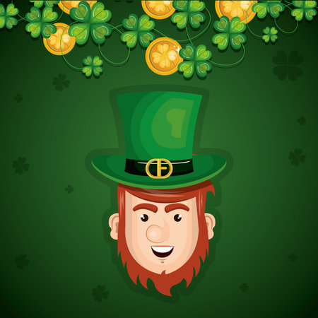 A leprechaun illustration for Saint Patrickâs day celebration.のイラスト素材