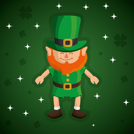 Leprechaun Saint Patrick day character vector illustration designのイラスト素材