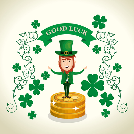 Leprechaun Saint Patrick's day character designのイラスト素材